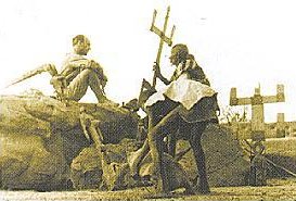 informateur Dogon prsentant un masque  Marcel Griaule, Mali, 1935