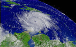 image satellite du cyclone Ivan jeudi 9 septembre 2004