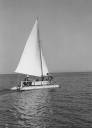 Moby Dick, en 1958, dans la baie de Saint-Clair, à côté du Lavandou