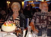 Margot et Marcel le 30 juillet 2001  la terrasse d'un restaurant-glacier sur le port de Porto-Vecchio (Corse du Sud), 
quelques mois avant leur 60me anniversaire de mariage